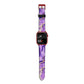 Purple Marble Apple Watch Strap Size 38mm with Red Hardware