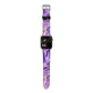 Purple Marble Apple Watch Strap Size 38mm with Silver Hardware