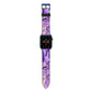 Purple Marble Apple Watch Strap with Blue Hardware