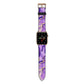 Purple Marble Apple Watch Strap with Gold Hardware