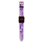 Purple Marble Apple Watch Strap with Red Hardware