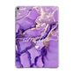 Purple Marble Apple iPad Grey Case