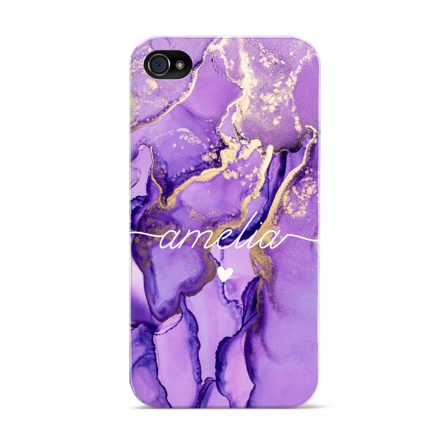 Purple Marble Apple iPhone 4s Case
