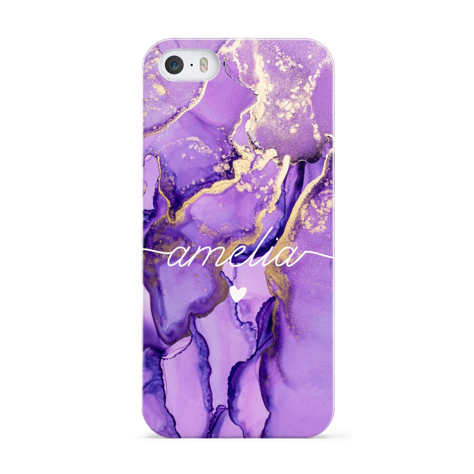 Purple Marble Apple iPhone 5 Case
