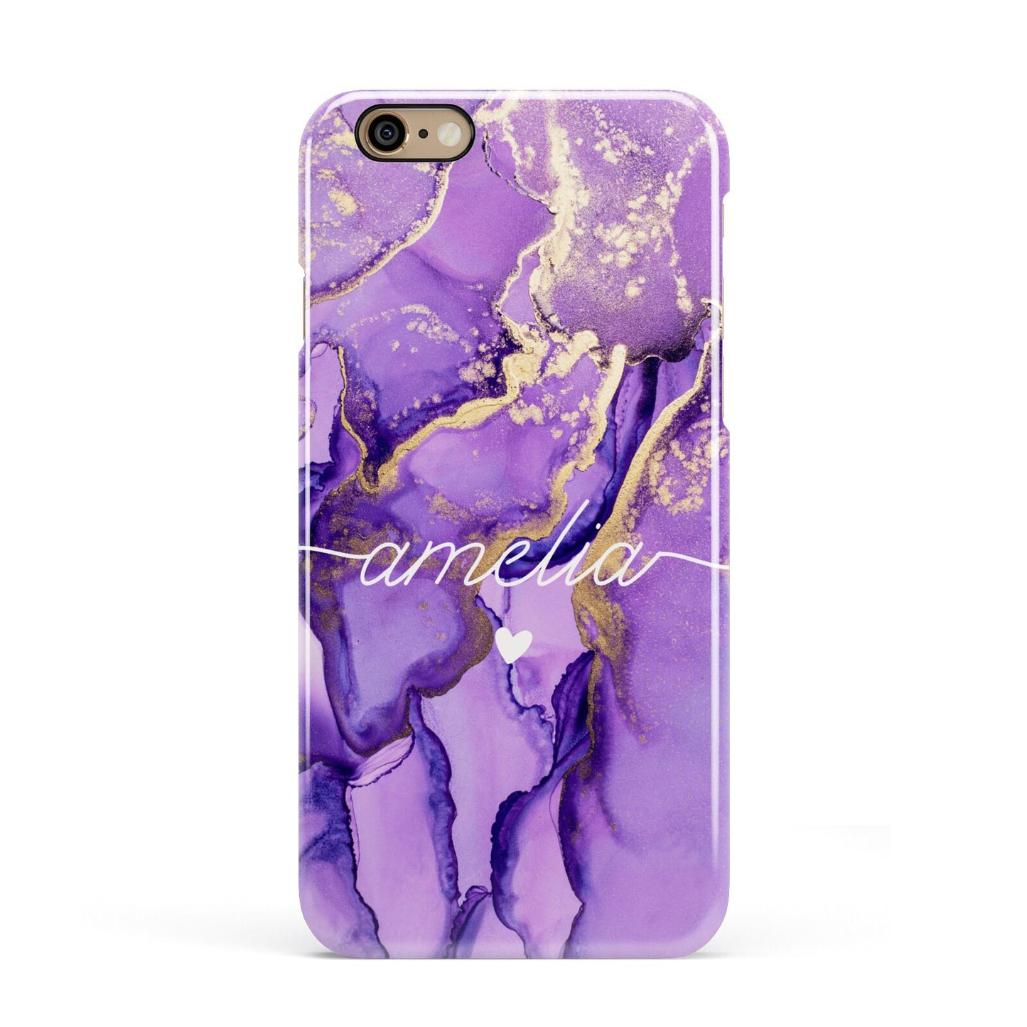 Purple Marble Apple iPhone 6 3D Snap Case