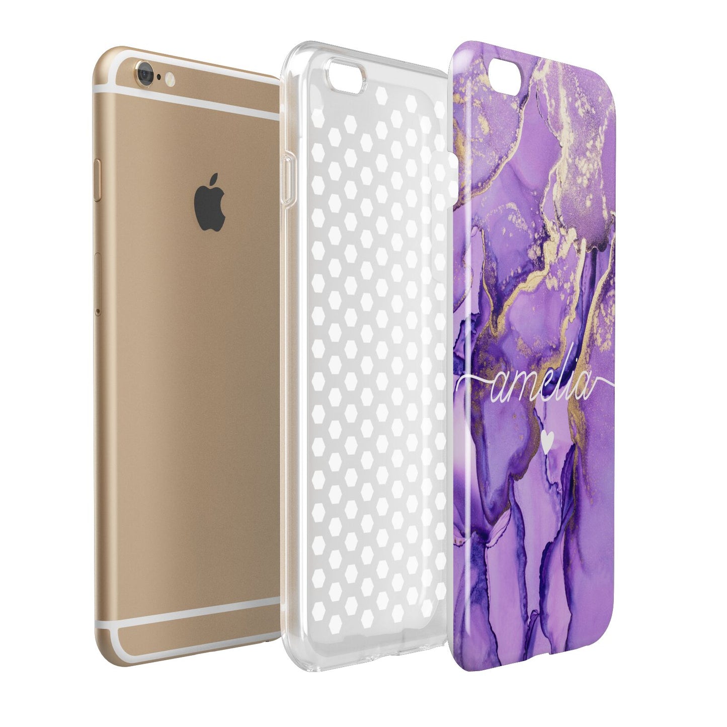 Purple Marble Apple iPhone 6 Plus 3D Tough Case Expand Detail Image