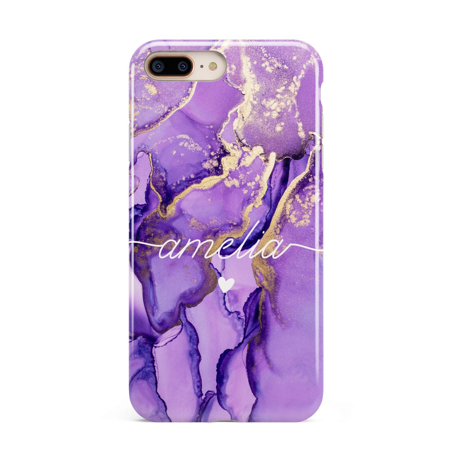 Purple Marble Apple iPhone 7 8 Plus 3D Tough Case