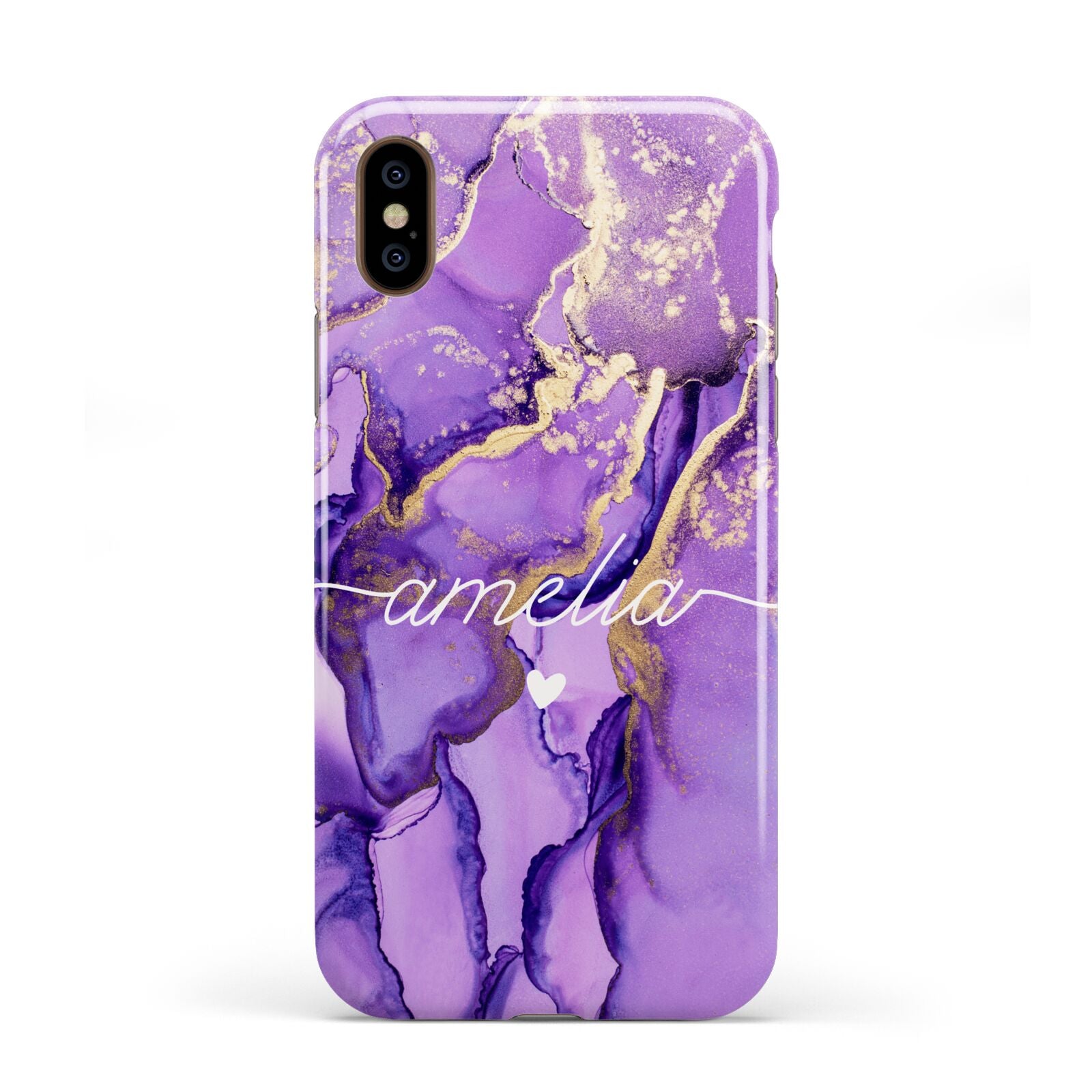 Purple Marble Apple iPhone XS 3D Tough