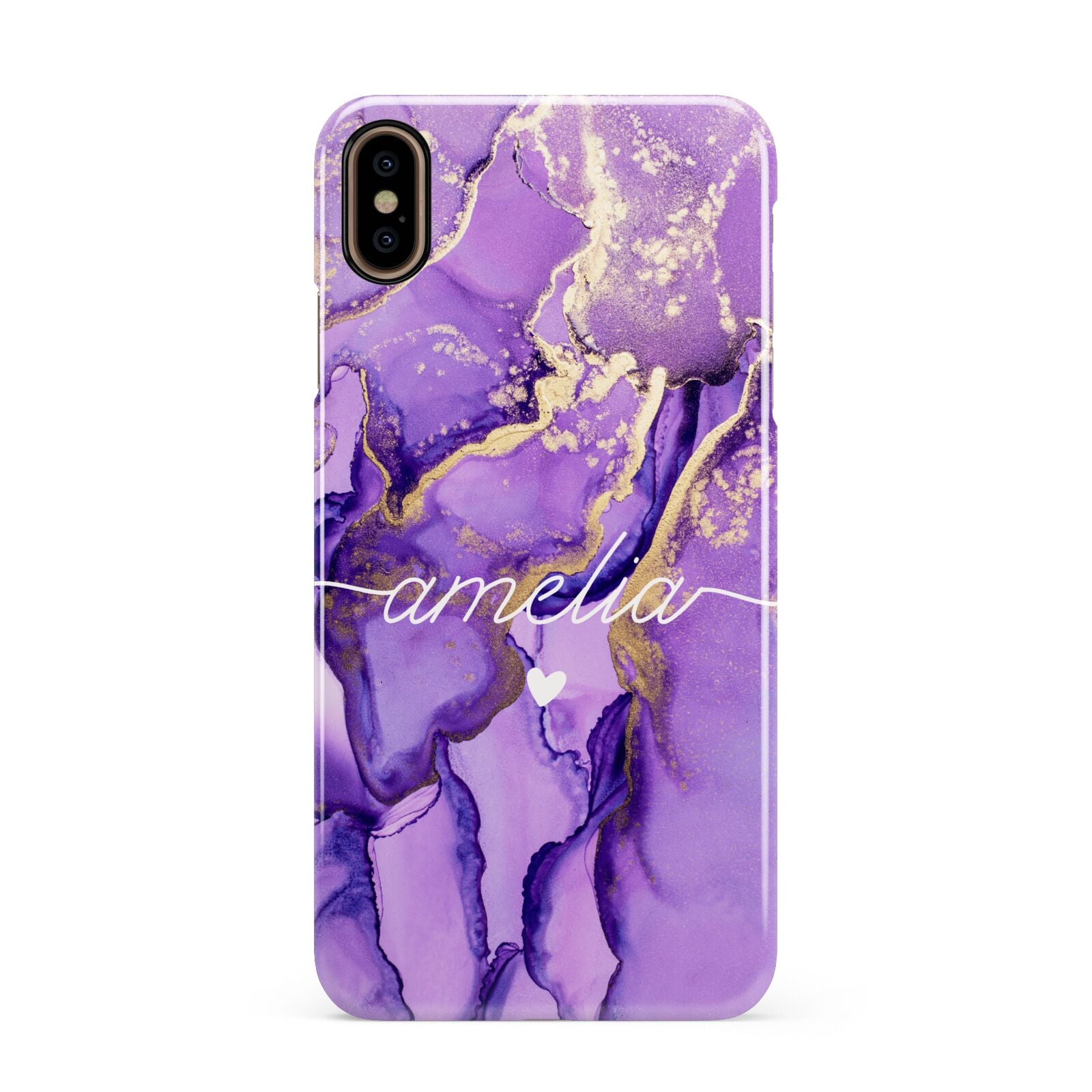 Purple Marble Apple iPhone Xs Max 3D Snap Case