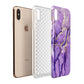 Purple Marble Apple iPhone Xs Max 3D Tough Case Expanded View