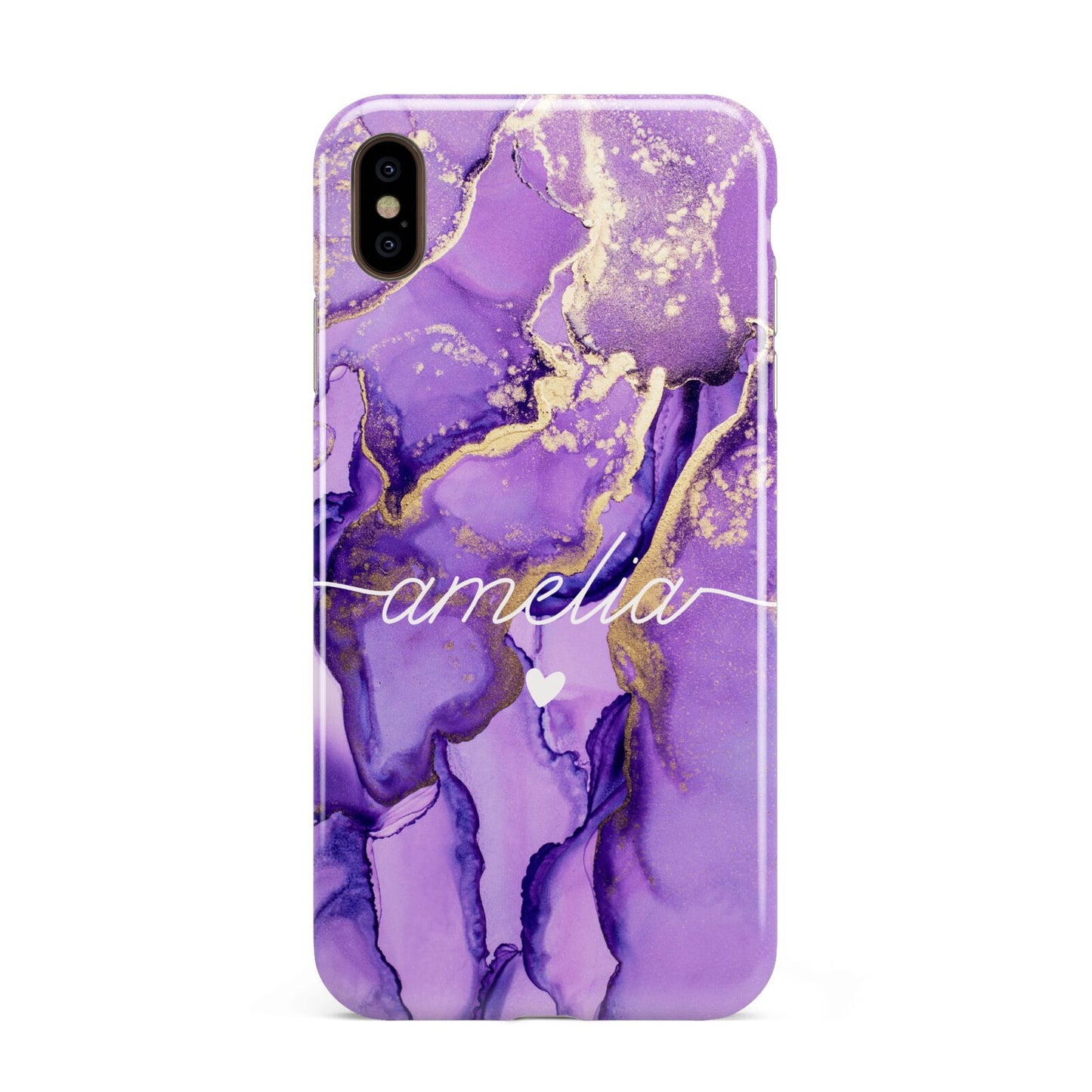 Purple Marble Apple iPhone Xs Max 3D Tough Case