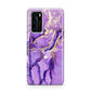 Purple Marble Huawei P40 Phone Case