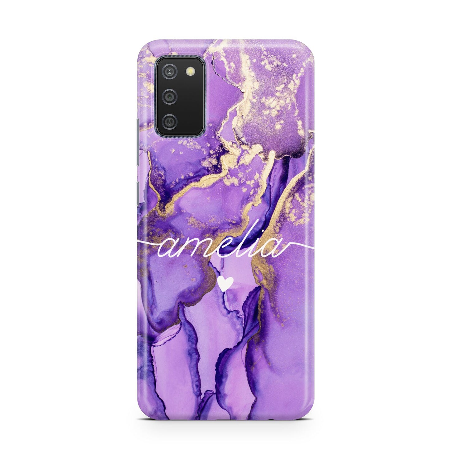 Purple Marble Samsung A02s Case