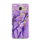 Purple Marble Samsung Galaxy A5 2016 Case on gold phone