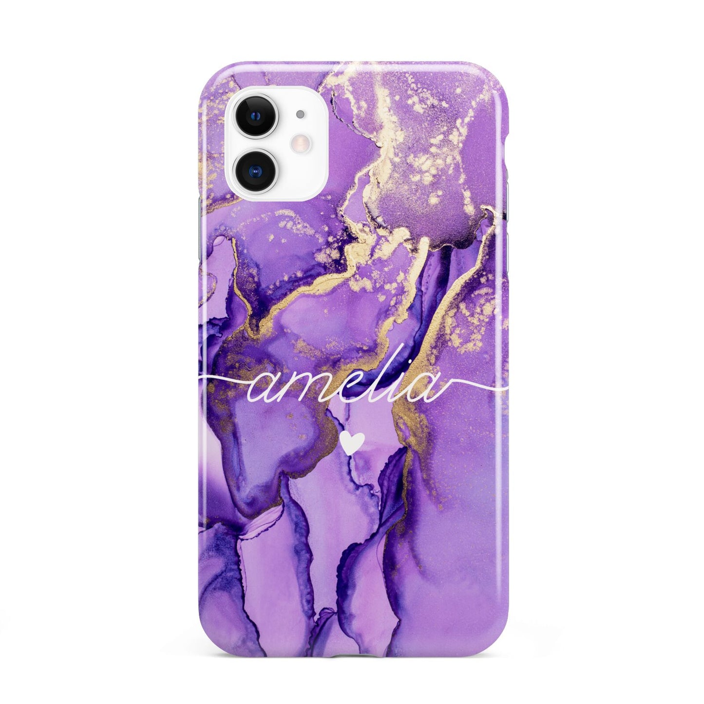 Purple Marble iPhone 11 3D Tough Case