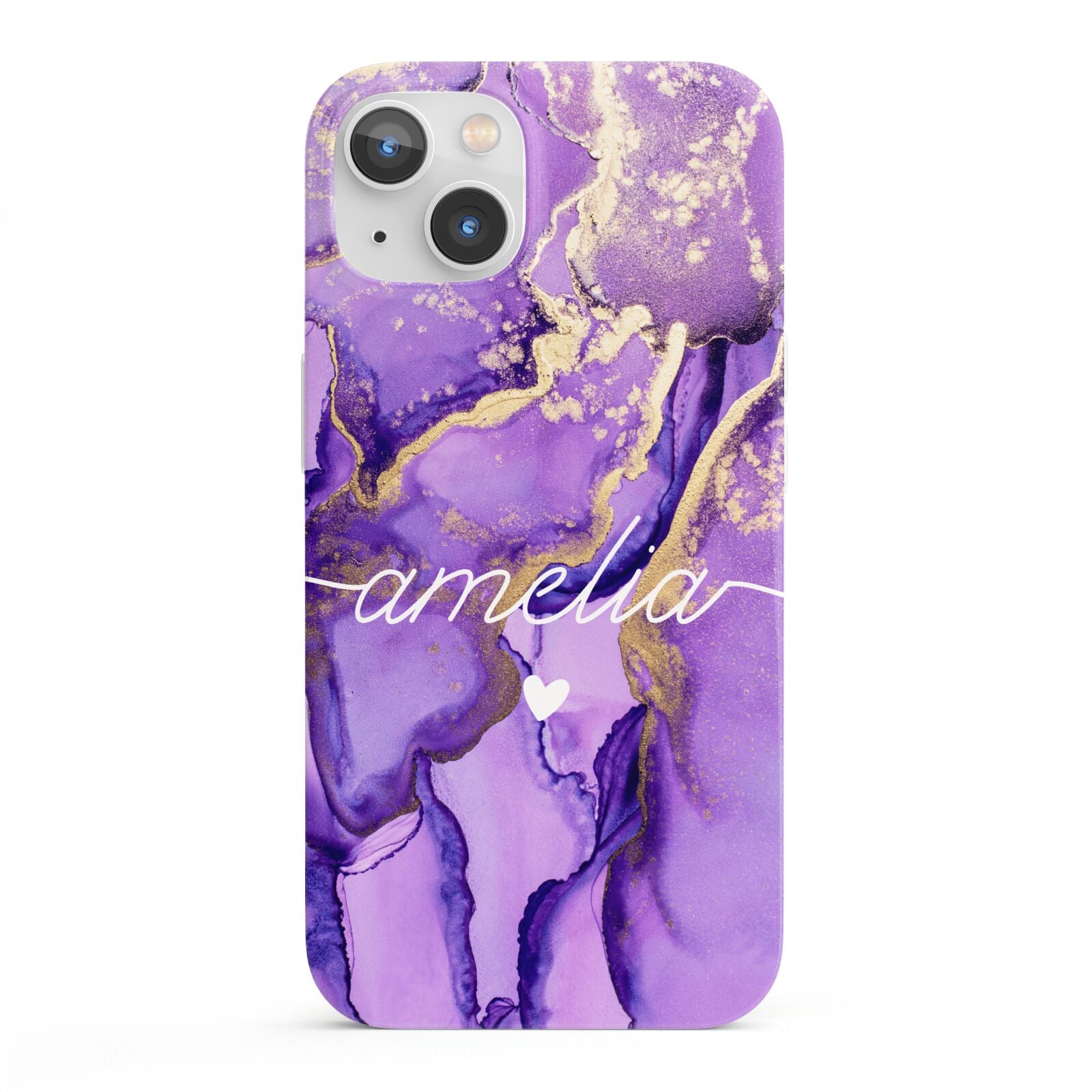 Purple Marble iPhone 13 Full Wrap 3D Snap Case