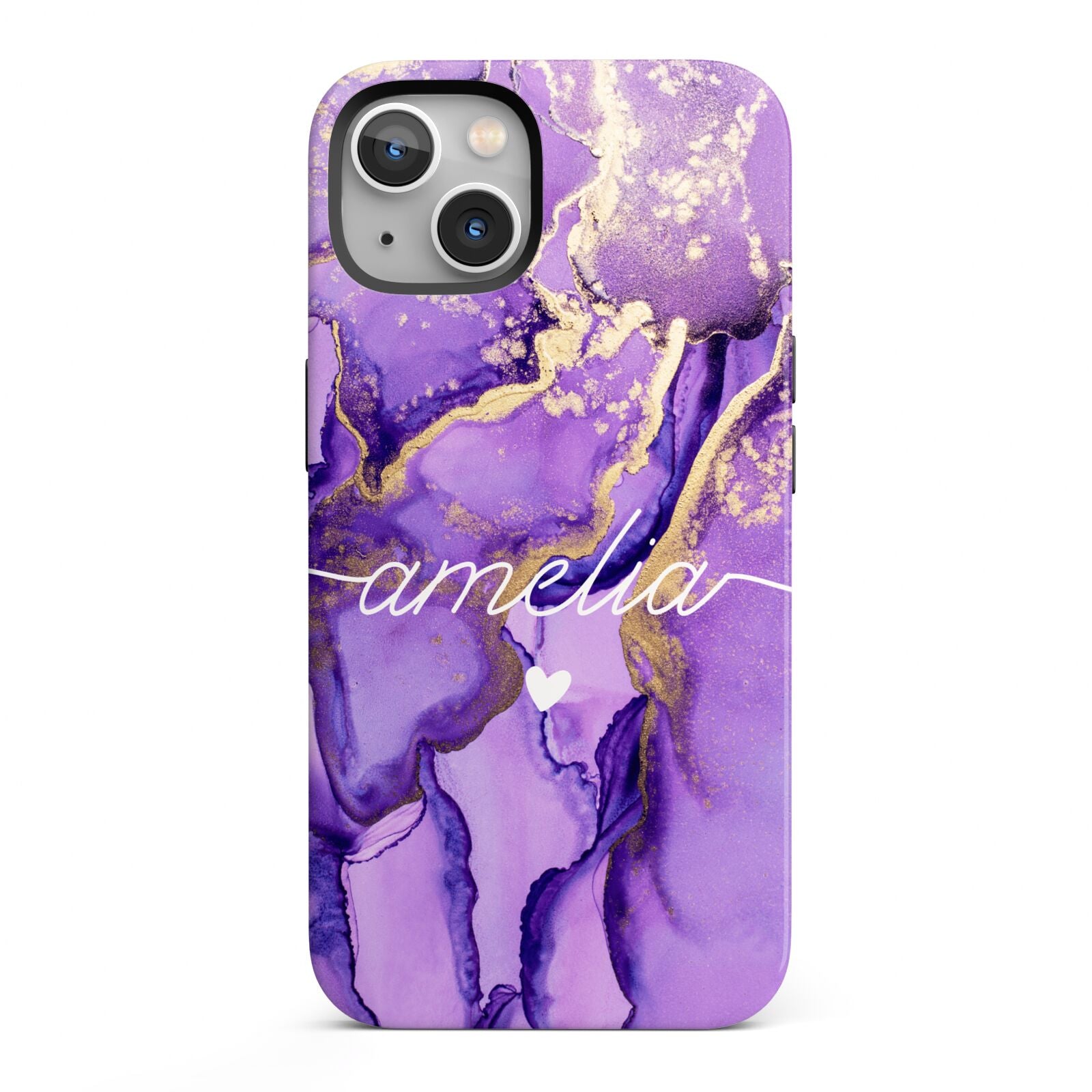 Purple Marble iPhone 13 Full Wrap 3D Tough Case