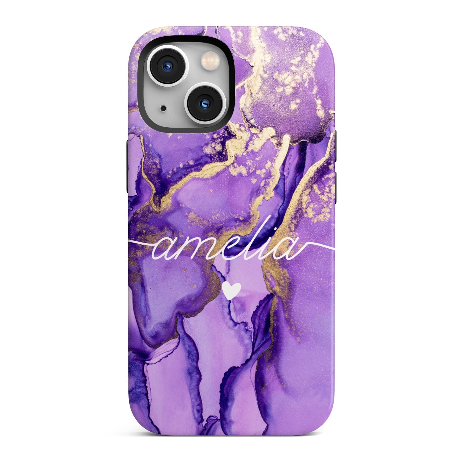 Purple Marble iPhone 13 Mini Full Wrap 3D Tough Case