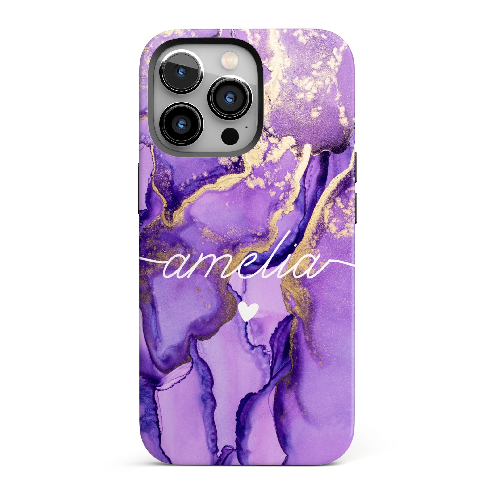 Purple Marble iPhone 13 Pro Full Wrap 3D Tough Case