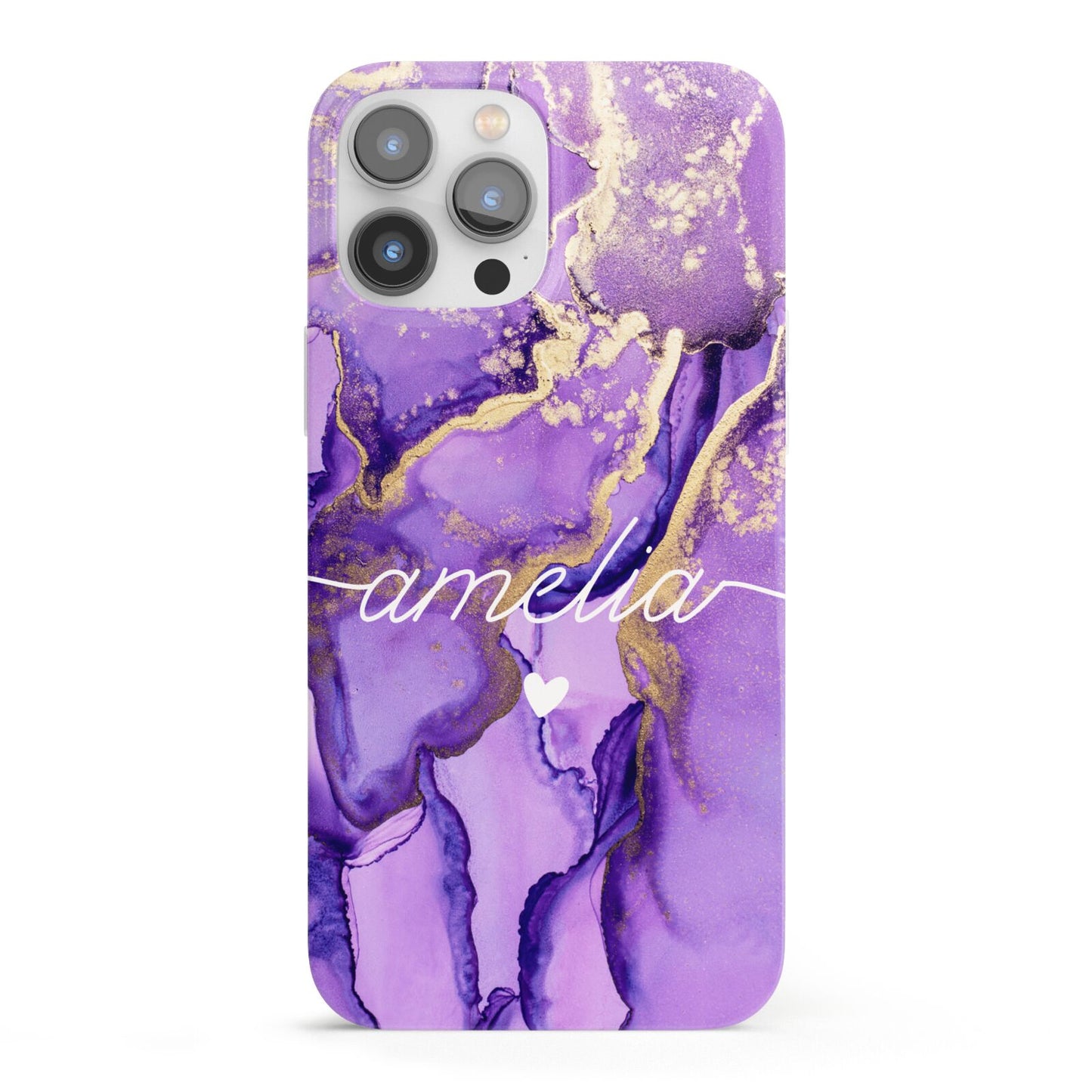 Purple Marble iPhone 13 Pro Max Full Wrap 3D Snap Case