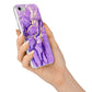 Purple Marble iPhone 7 Bumper Case on Silver iPhone Alternative Image