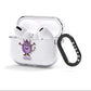 Purple Monster Custom AirPods Clear Case 3rd Gen Side Image