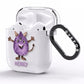 Purple Monster Custom AirPods Clear Case Side Image