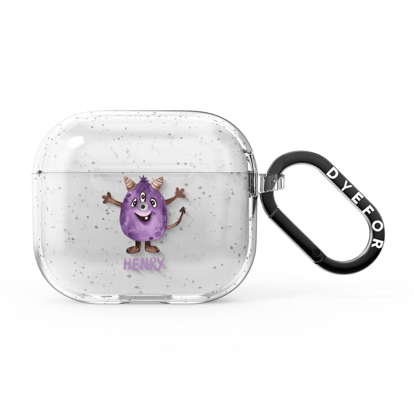 Purple Monster Custom AirPods Glitter Case 3rd Gen