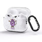 Purple Monster Custom AirPods Pro Glitter Case Side Image