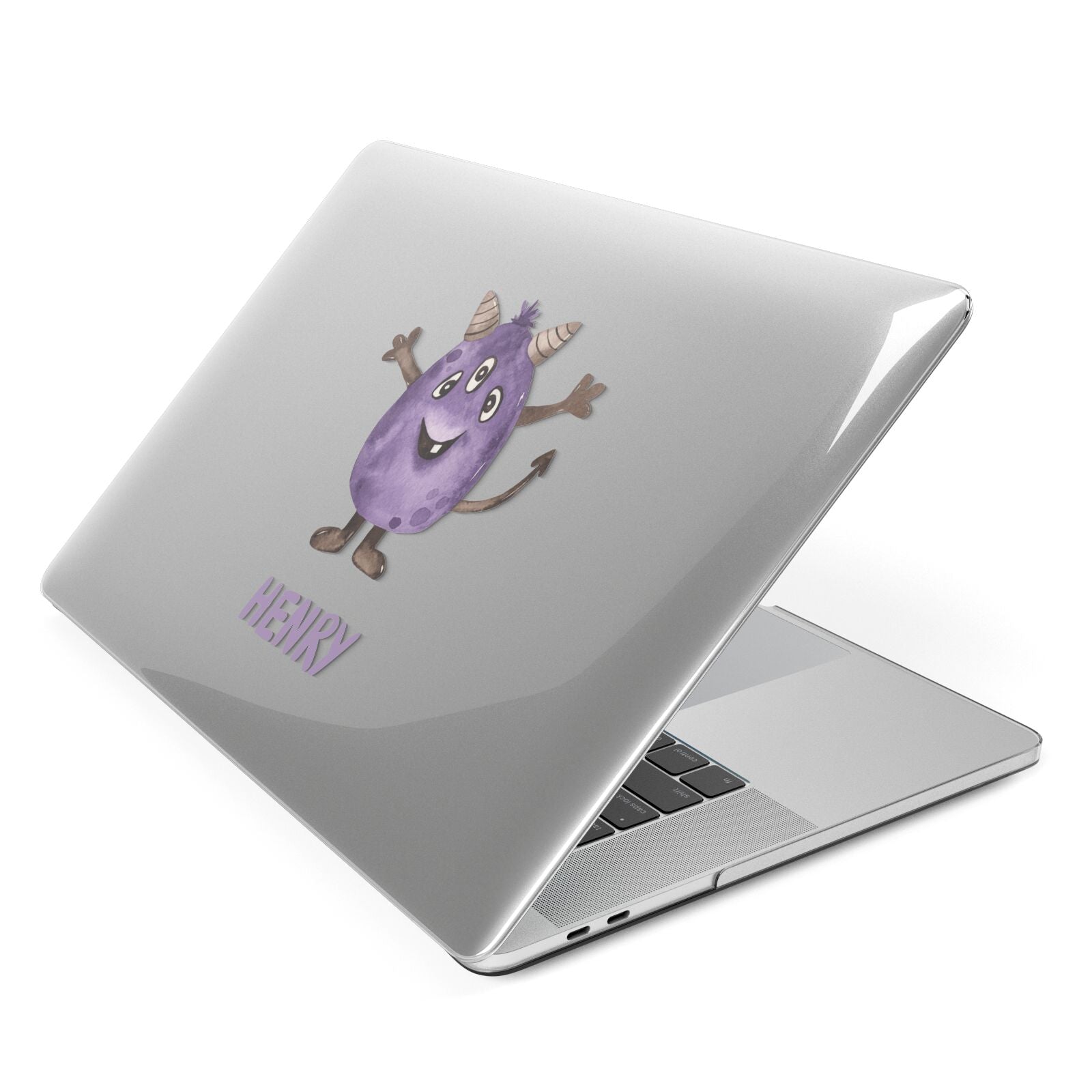 Purple Monster Custom Apple MacBook Case Side View