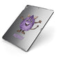 Purple Monster Custom Apple iPad Case on Grey iPad Side View