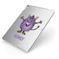 Purple Monster Custom Apple iPad Case on Silver iPad Side View