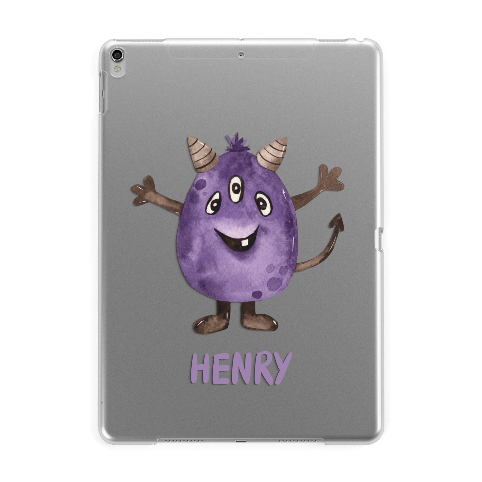Purple Monster Custom Apple iPad Silver Case
