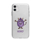 Purple Monster Custom Apple iPhone 11 in White with Bumper Case