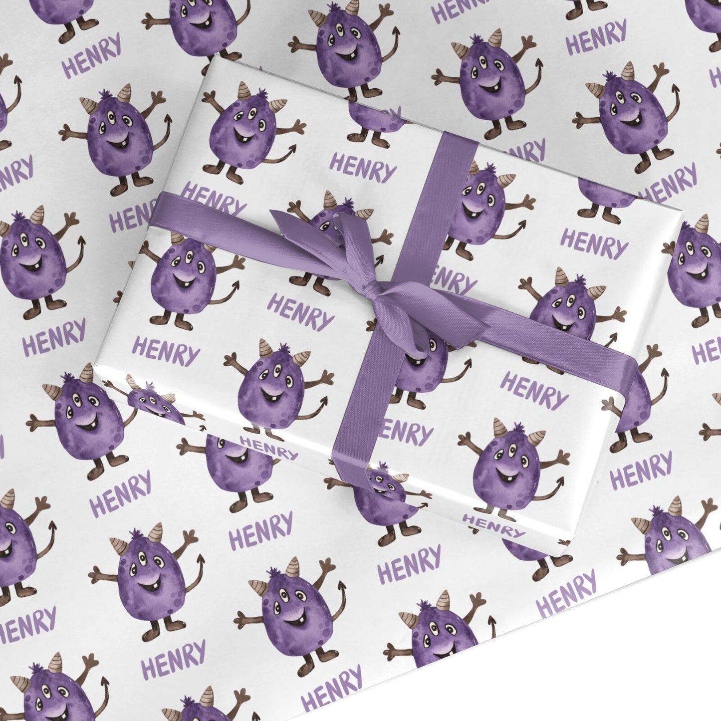 Purple Monster Custom Custom Wrapping Paper