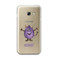 Purple Monster Custom Samsung Galaxy A3 2017 Case on gold phone