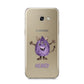 Purple Monster Custom Samsung Galaxy A5 2017 Case on gold phone