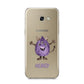 Purple Monster Custom Samsung Galaxy A5 2017 Case on gold phone