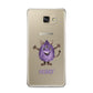 Purple Monster Custom Samsung Galaxy A9 2016 Case on gold phone
