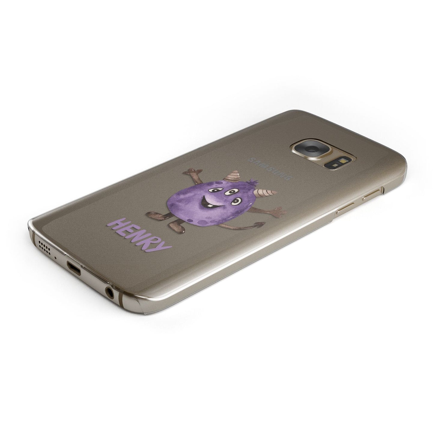 Purple Monster Custom Samsung Galaxy Case Bottom Cutout
