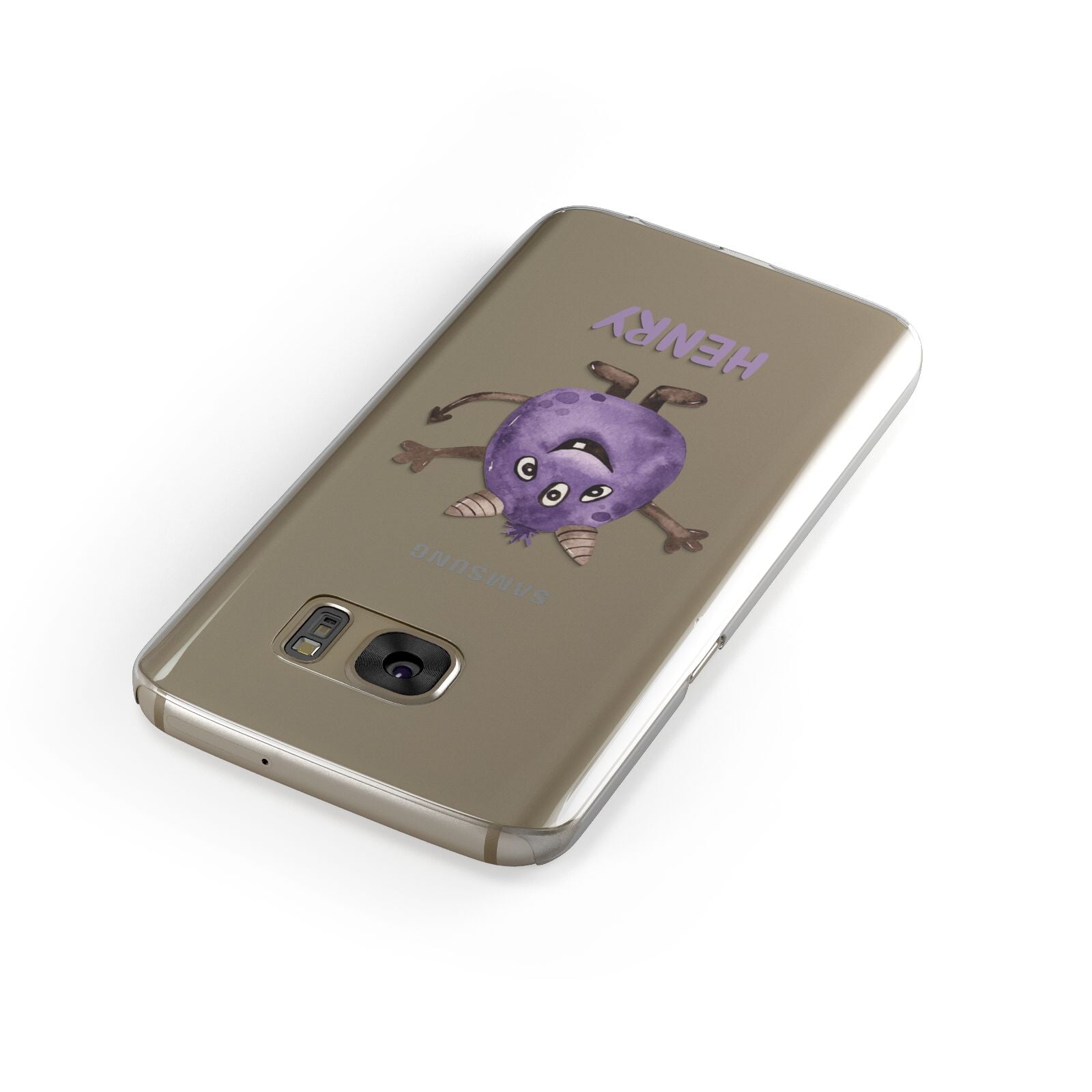 Purple Monster Custom Samsung Galaxy Case Front Close Up