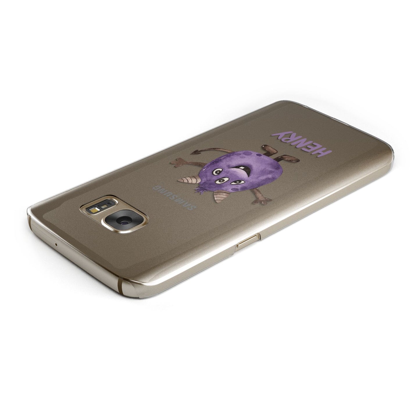 Purple Monster Custom Samsung Galaxy Case Top Cutout