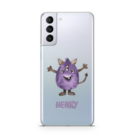 Purple Monster Custom Samsung S21 Plus Phone Case