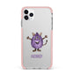 Purple Monster Custom iPhone 11 Pro Max Impact Pink Edge Case