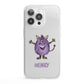 Purple Monster Custom iPhone 13 Pro Clear Bumper Case