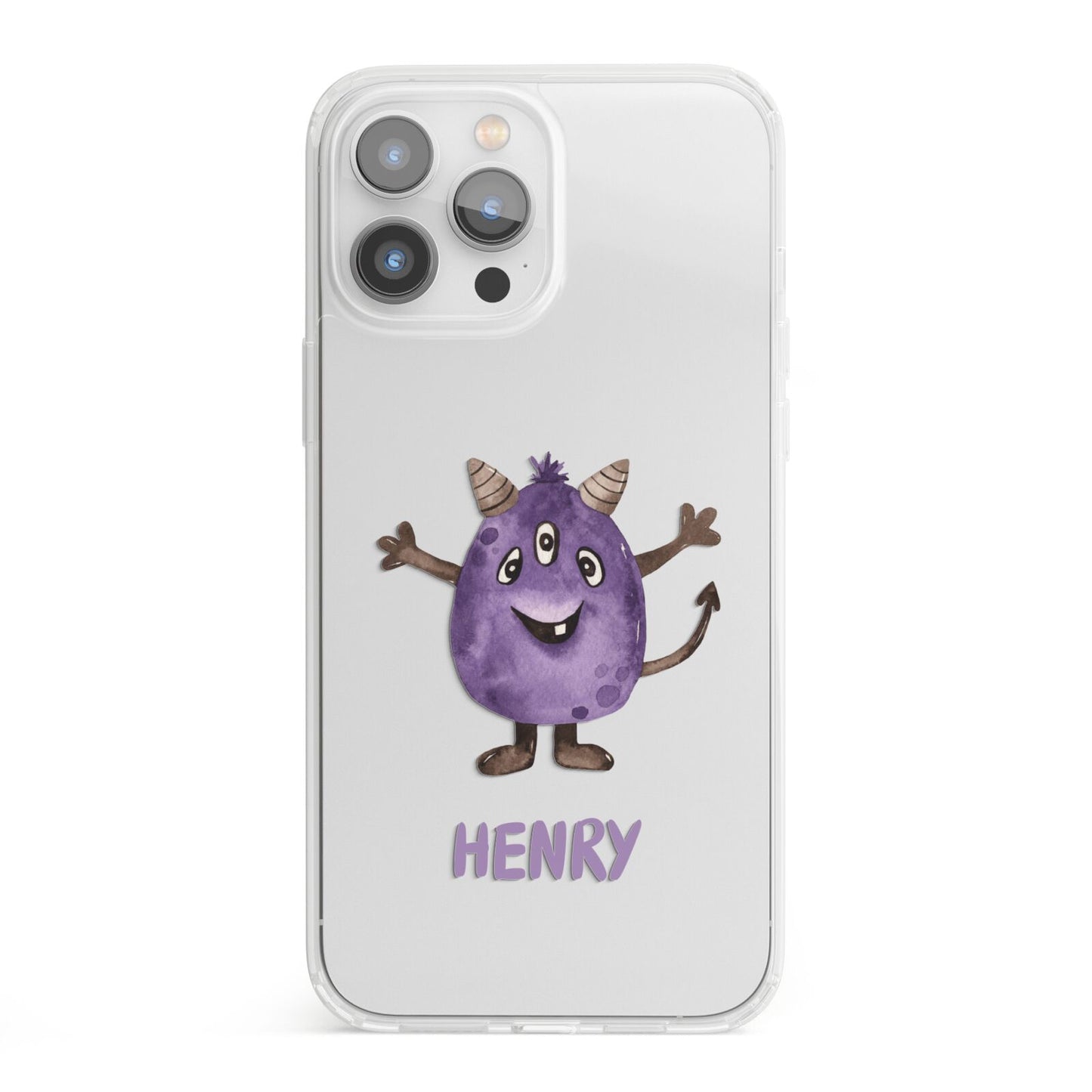 Purple Monster Custom iPhone 13 Pro Max Clear Bumper Case