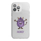 Purple Monster Custom iPhone 13 Pro Max TPU Impact Case with White Edges