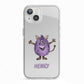 Purple Monster Custom iPhone 13 TPU Impact Case with White Edges