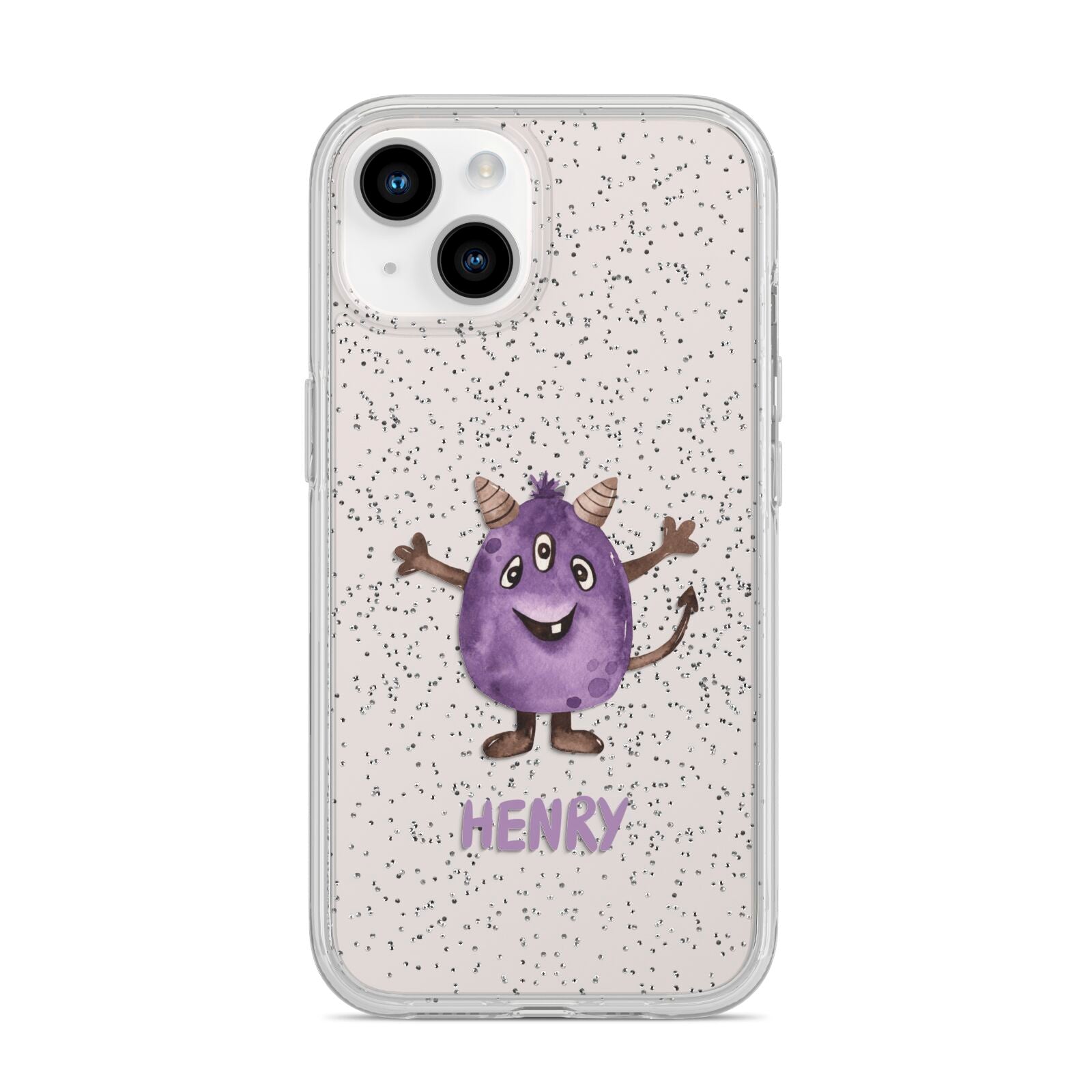 Purple Monster Custom iPhone 14 Glitter Tough Case Starlight