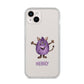 Purple Monster Custom iPhone 14 Plus Clear Tough Case Starlight